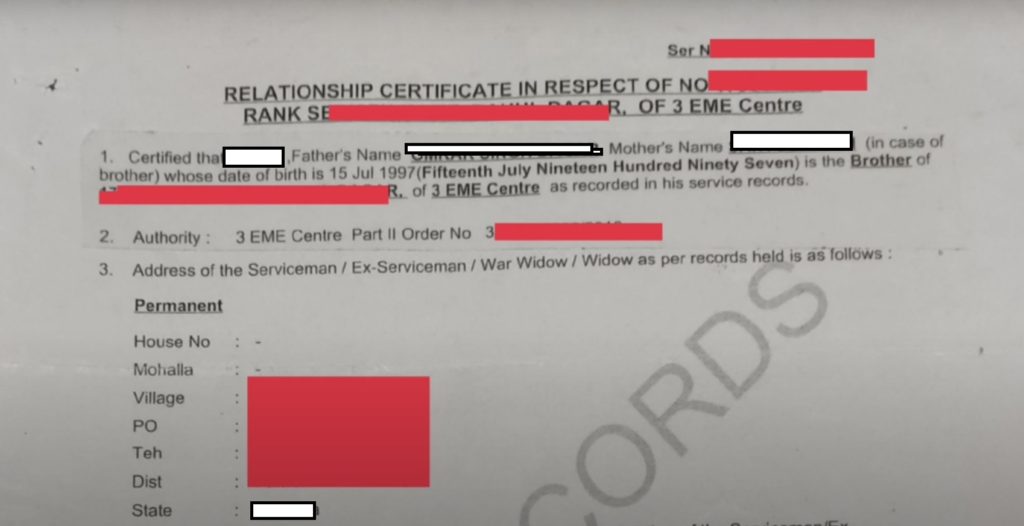 How to change date of birth in Army relationship certificate 