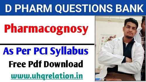 Pharmacognosy Question Bank PDF FREE