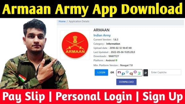 Armaan Army App Login – Personal Login and Registration at armaan.gov.in