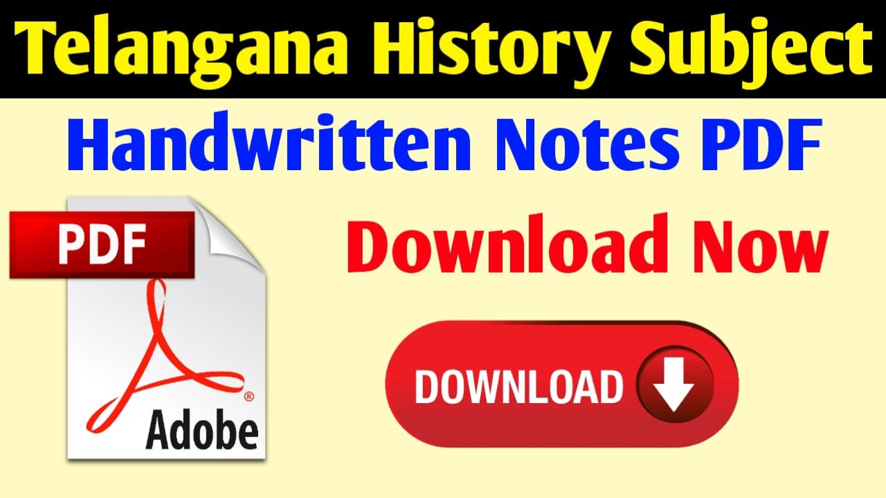 Telangana History Handwritten Notes PDF in English
