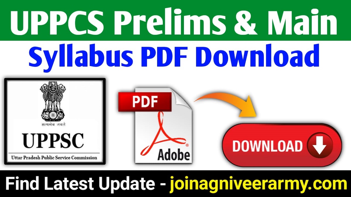UPPCS Syllabus in Hindi 2023 PDF Download