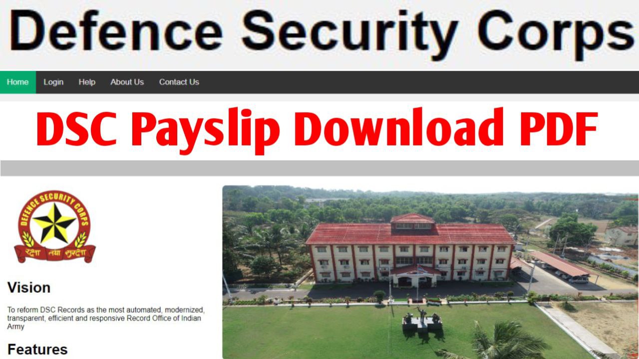 Army Defence Service Corps (DSC) Payslip Download 2023 PDF @dsc.gov.in